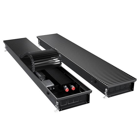 Конвектор внутрипольный Royal Thermo ATRIUM TURBO-90/250/2800-DG-U-BL, фото 