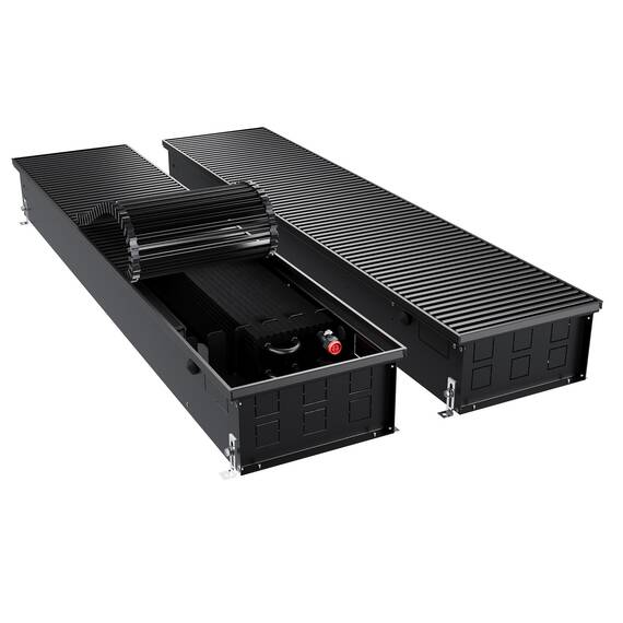 Конвектор внутрипольный Royal Thermo ATRIUM TURBO-150/300/2900-DG-U-BL, фото 