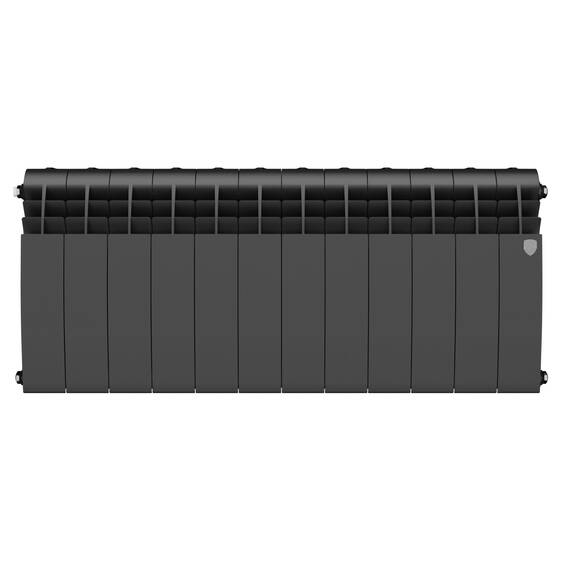 Радиатор биметаллический Royal Thermo BILINER B 350 Чёрный - 12 секц., фото , изображение 2