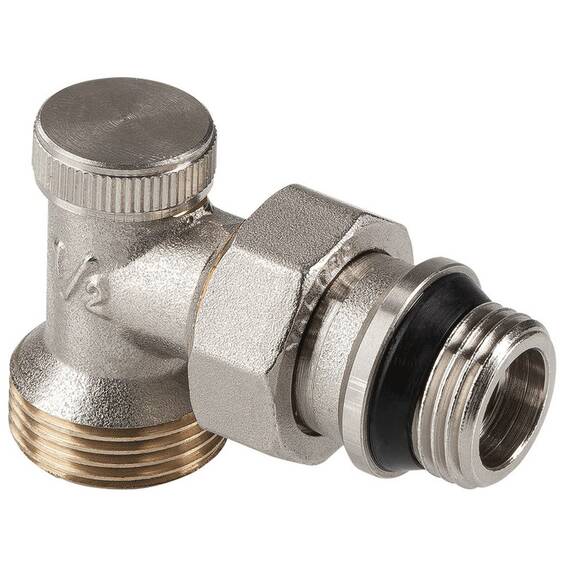 Клапан запорный угловой 1/2"х3/4" под евроконус VT.019.NER.04, фото 