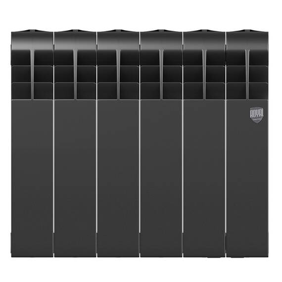 Радиатор биметаллический Royal Thermo BILINER B 350 Чёрный - 6 секц., фото , изображение 2