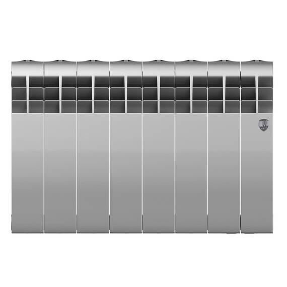 Радиатор биметаллический Royal Thermo BILINER B 350 Серебристый - 8 секц., фото , изображение 2