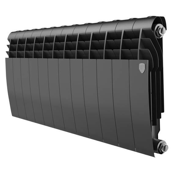 Радиатор биметаллический Royal Thermo BILINER B 350 Чёрный - 12 секц., фото 