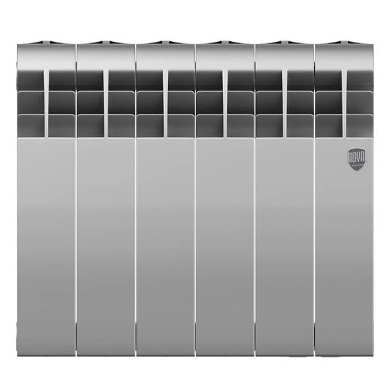Радиатор биметаллический Royal Thermo BILINER B 350 Серебристый - 6 секц., фото , изображение 2