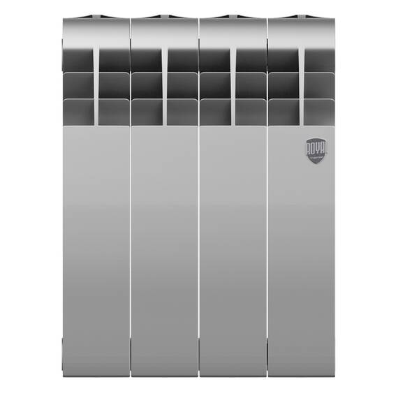 Радиатор биметаллический Royal Thermo BILINER B 350 Серебристый - 4 секц., фото , изображение 2