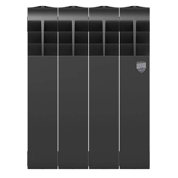 Радиатор биметаллический Royal Thermo BILINER B 350 Чёрный - 4 секц., фото , изображение 2