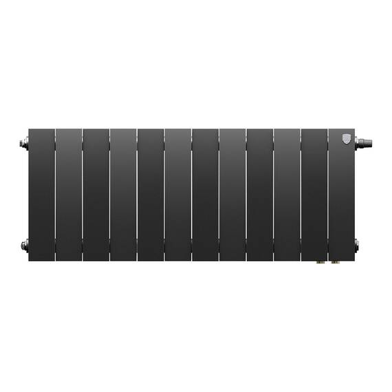 Радиатор биметаллический Royal Thermo PianoForte 300 Чёрный VR80 - 12 секц., фото , изображение 2