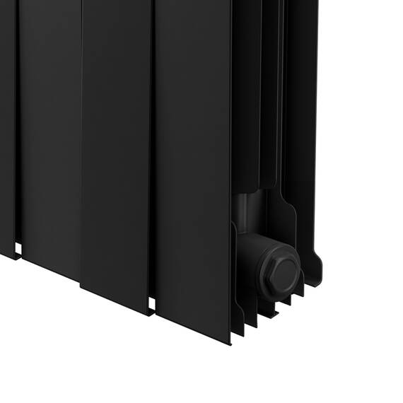 Радиатор биметаллический Royal Thermo PianoForte 200 Чёрный - 18 секц., фото , изображение 5