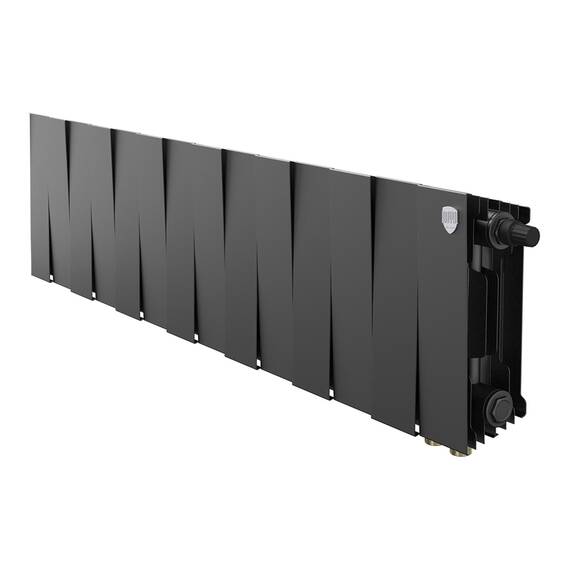 Радиатор биметаллический Royal Thermo PianoForte 200 Чёрный VR80- 14 секц., фото 