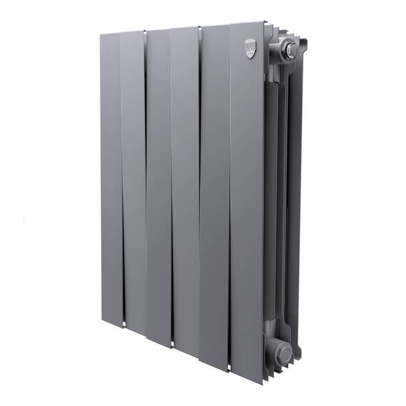 Радиатор биметаллический Royal Thermo PianoForte 500 Серебристый - 6 секц., фото 