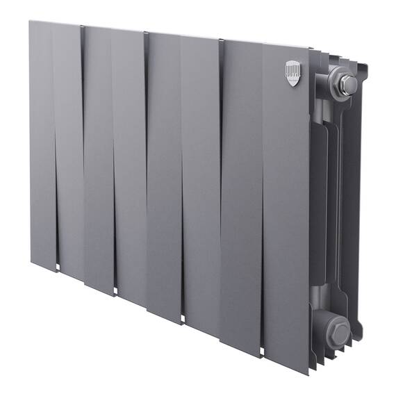 Радиатор биметаллический Royal Thermo PianoForte 300 Серебристый - 8 секц., фото 