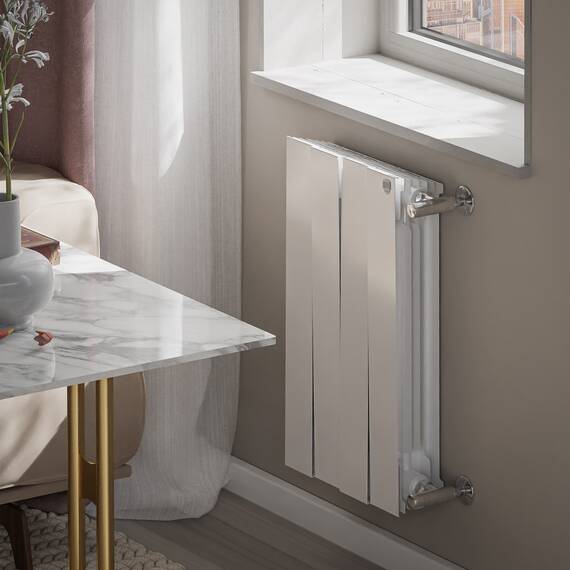 Радиатор биметаллический Royal Thermo PianoForte 500 Белый - 4 секц., фото , изображение 5