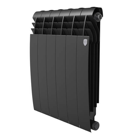 Радиатор биметаллический Royal Thermo BILINER B 500 Чёрный - 6 секц., фото 
