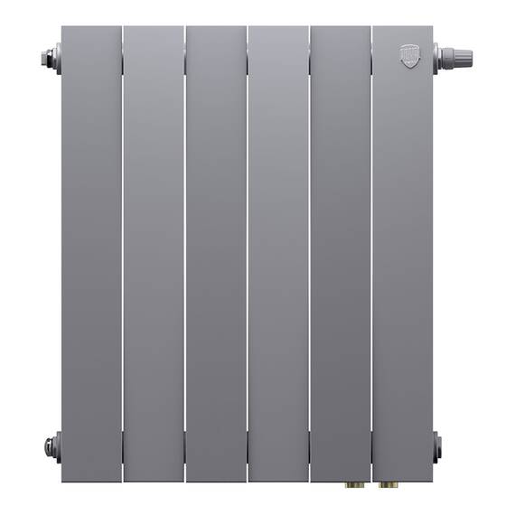Радиатор биметаллический Royal Thermo PianoForte 500 Серебристый VR80 - 6 секц., фото , изображение 2