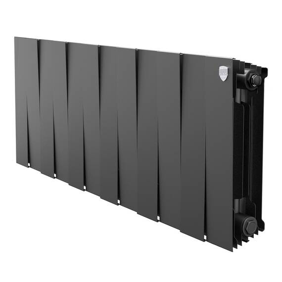 Радиатор биметаллический Royal Thermo PianoForte 300 Чёрный - 12 секц., фото 