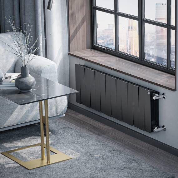 Радиатор биметаллический Royal Thermo PianoForte 300 Чёрный - 14 секц., фото , изображение 5