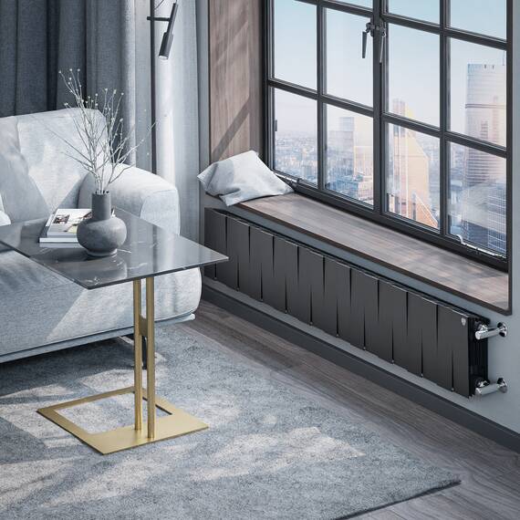 Радиатор биметаллический Royal Thermo PianoForte 200 Чёрный - 20 секц., фото , изображение 5