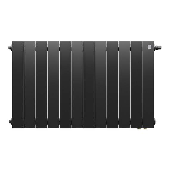 Радиатор биметаллический Royal Thermo PianoForte 500 Чёрный VR80 - 12 секц., фото , изображение 2