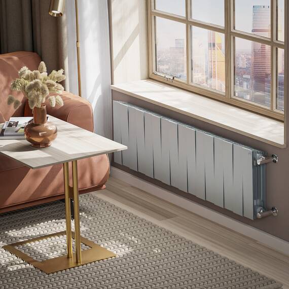 Радиатор биметаллический Royal Thermo PianoForte 300 Серебристый - 16 секц., фото , изображение 5