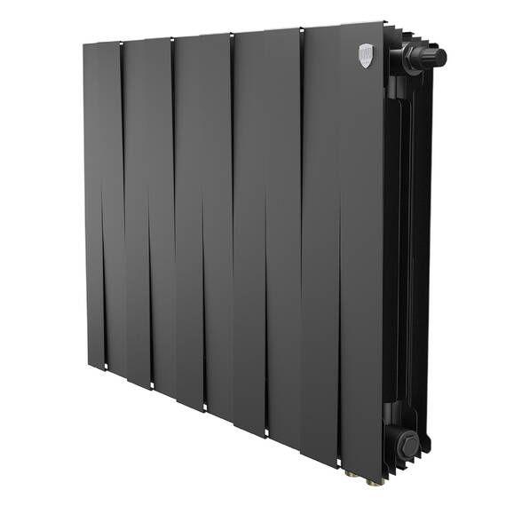 Радиатор биметаллический Royal Thermo PianoForte 500 Чёрный VR80 - 10 секц., фото 