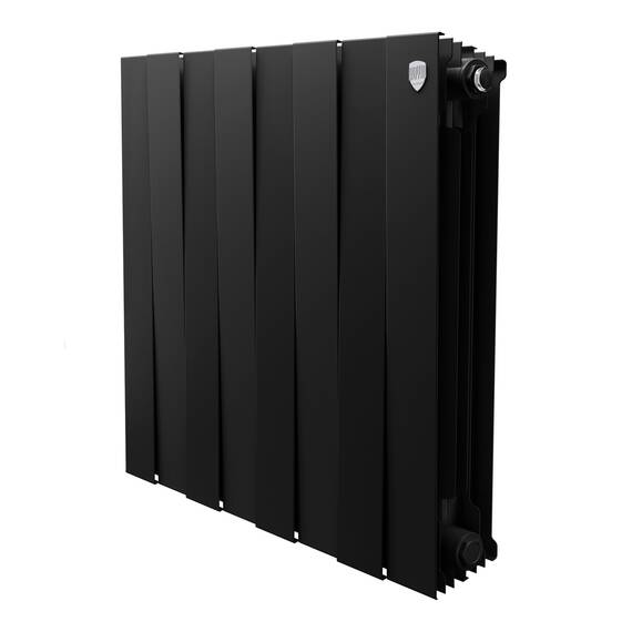 Радиатор биметаллический Royal Thermo PianoForte 500 Чёрный - 8 секц., фото 