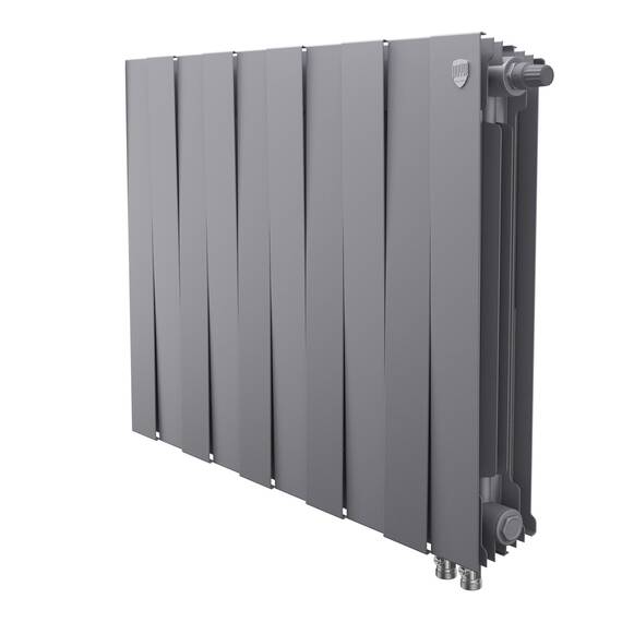 Радиатор биметаллический Royal Thermo PianoForte 500 Серебристый VR80 - 12 секц., фото 