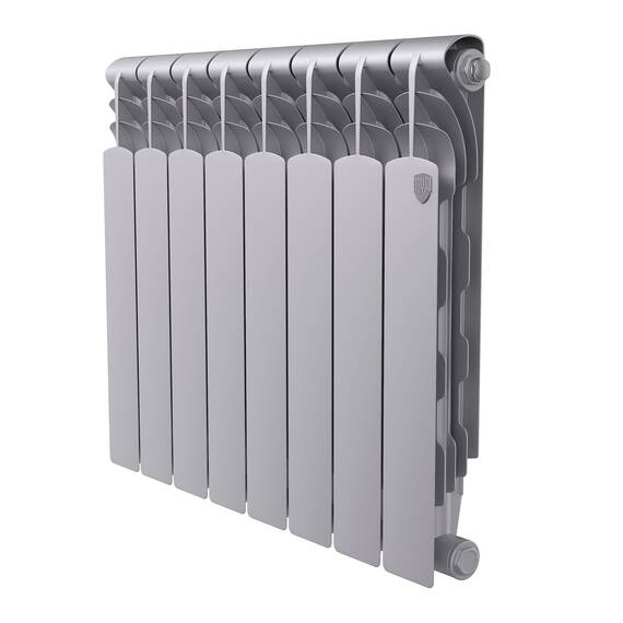 Радиатор биметаллический Royal Thermo Revolution B 500 Серебристый – 8 секц., фото 