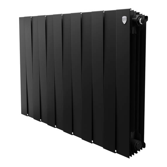 Радиатор биметаллический Royal Thermo PianoForte 500 Чёрный - 12 секц., фото 