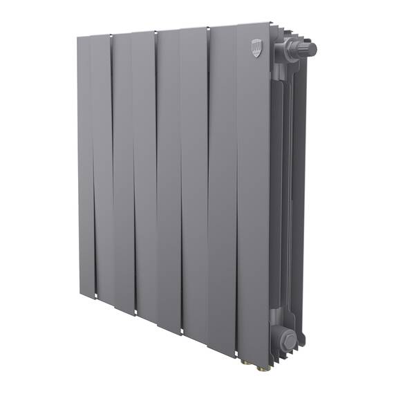 Радиатор биметаллический Royal Thermo PianoForte 500 Серебристый VR80 - 8 секц., фото 