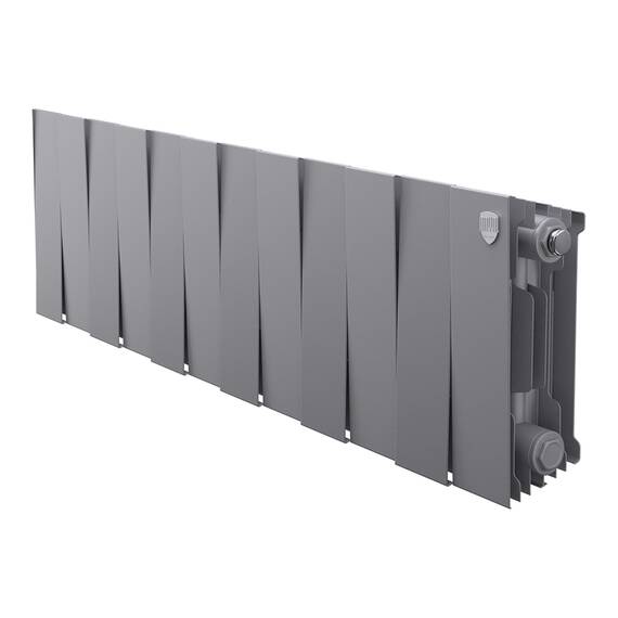 Радиатор биметаллический Royal Thermo PianoForte 200 Серебристый - 12 секц., фото 