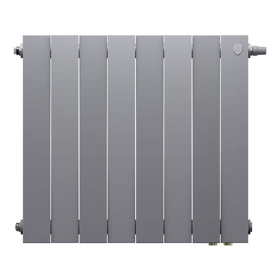 Радиатор биметаллический Royal Thermo PianoForte 500 Серебристый VR80 - 8 секц., фото , изображение 2