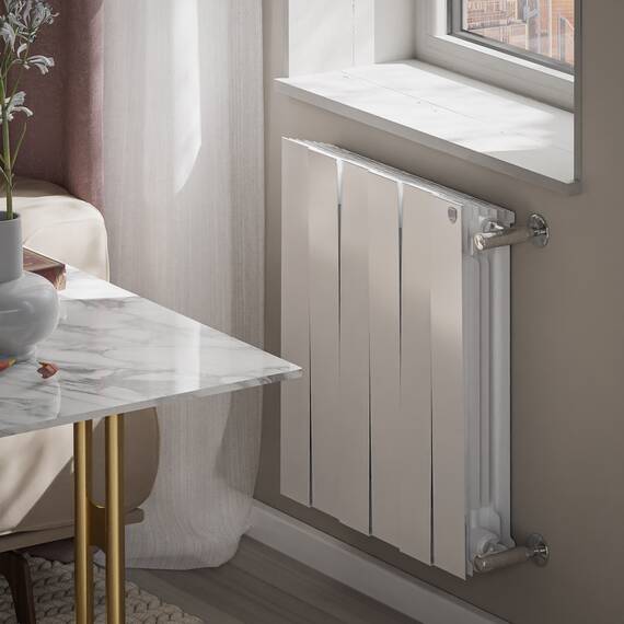 Радиатор биметаллический Royal Thermo PianoForte 500 Белый - 6 секц., фото , изображение 5