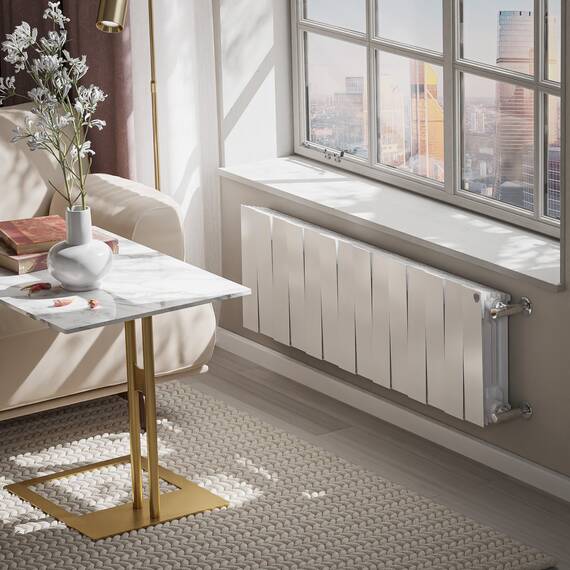 Радиатор биметаллический Royal Thermo PianoForte 300 Белый - 14 секц., фото , изображение 5