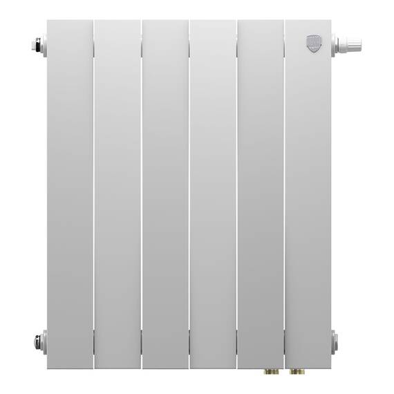 Радиатор биметаллический Royal Thermo PianoForte 500 Белый VR80 - 6 секц., фото , изображение 2