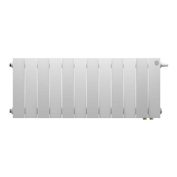 Радиатор биметаллический Royal Thermo PianoForte 300 Белый VR80 - 12 секц., фото , изображение 2