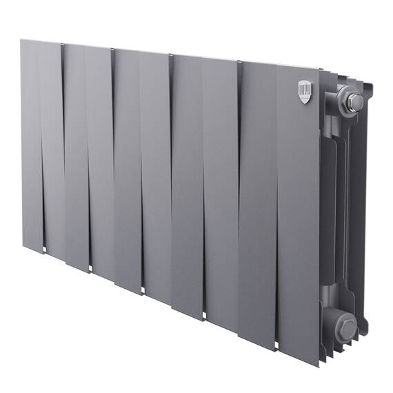 Радиатор биметаллический Royal Thermo PianoForte 300 Серебристый - 10 секц., фото 