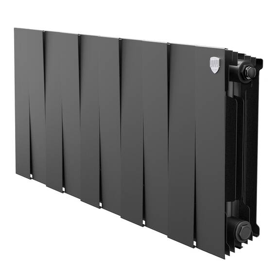 Радиатор биметаллический Royal Thermo PianoForte 300 Чёрный - 10 секц., фото 