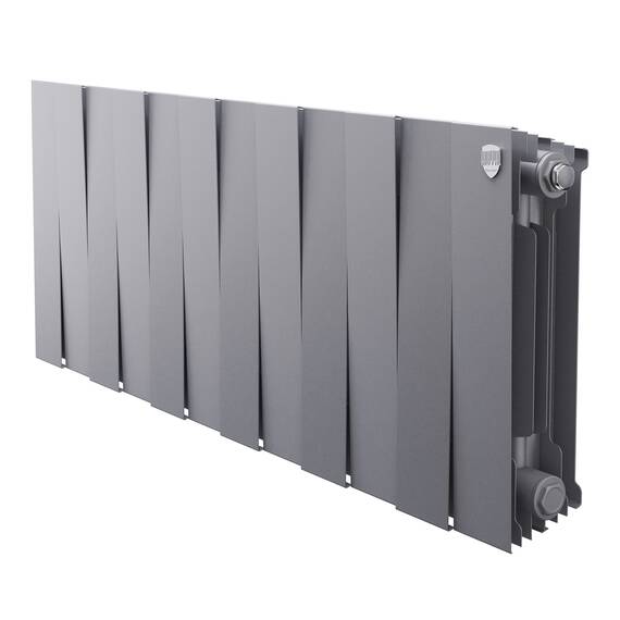 Радиатор биметаллический Royal Thermo PianoForte 300 Серебристый - 12 секц., фото 