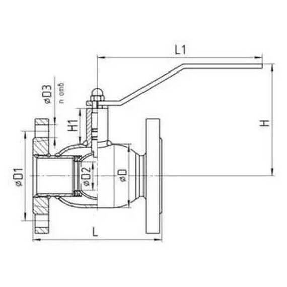 Кран шаровый TEMPER DN100 PN16 с/проходной фланцевый под задвижку, 28620100, фото , изображение 2