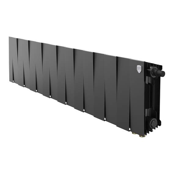 Радиатор биметаллический Royal Thermo PianoForte 200 Чёрный VR80- 16 секц., фото 
