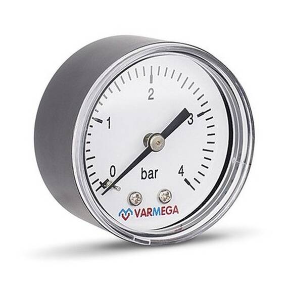 Манометр VARMEGA аксиальный 50 мм, 4 бар, 1/4", VMMT08-500402, фото , изображение 2