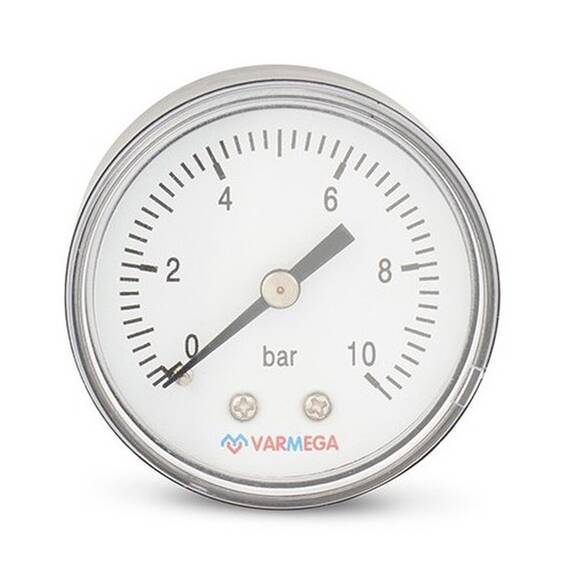 Манометр VARMEGA аксиальный 50 мм, 10 бар, 1/4", VMMT08-501002, фото 
