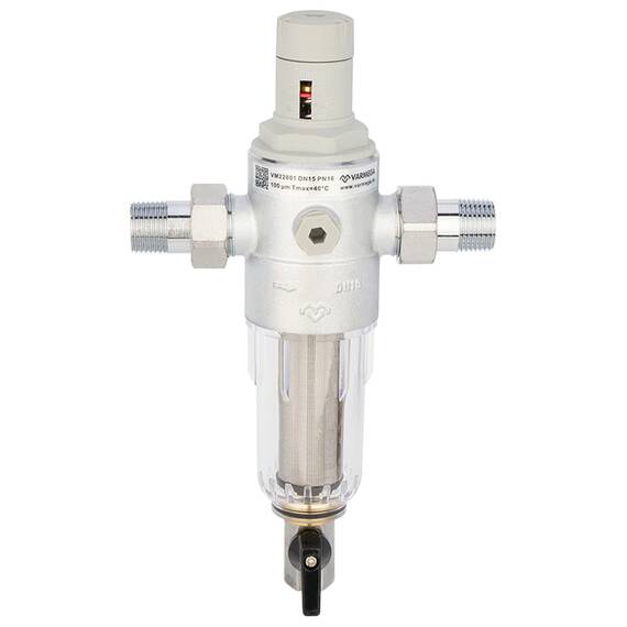 Фильтр сетчатый VARMEGA промывной, комбинированный 1/2", PN16, для ХВС, VM22801, фото 