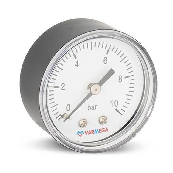 Манометр VARMEGA аксиальный 50 мм, 10 бар, 1/4", VMMT08-501002, фото , изображение 2