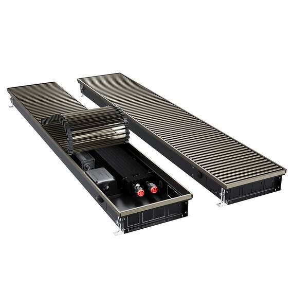 Конвектор внутрипольный Royal Thermo ATRIUM TURBO-80/250/1900-DG-U-LB, фото 
