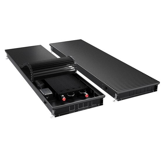 Конвектор внутрипольный Royal Thermo ATRIUM TURBO-80/400/1400-DG-U-BL, фото 