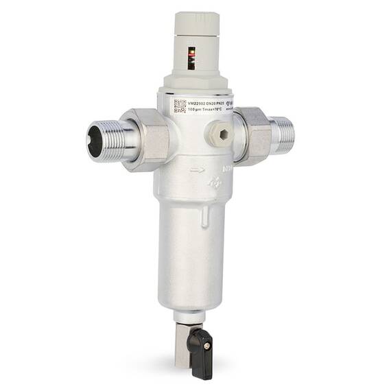 Фильтр сетчатый VARMEGA промывной, комбинированный 3/4", PN25, для ГВС и ХВС, VM22902, фото , изображение 2