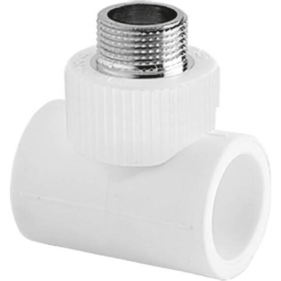 Тройник TEBO бел. PP-R комб. 32х1/2" НР (10/60), арт. 030043406, фото 
