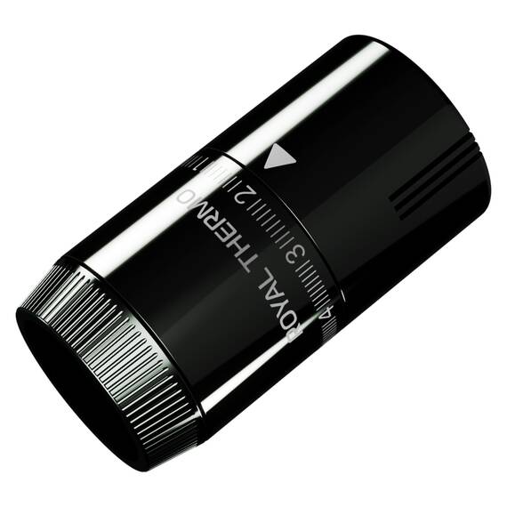 Термоголовка жидкостная Royal Thermo Design М30х1,5 (хром черный), фото , изображение 3