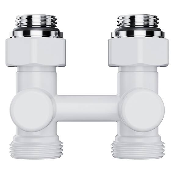 Узел нижнего подключения Royal Thermo Design прямой 1/2"х3/4" EK (белый), фото , изображение 3